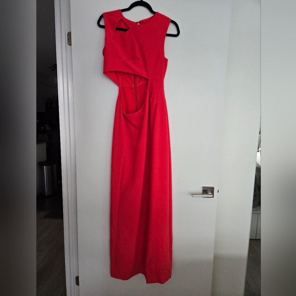 BCBGMaxAzria Cut Out Red Dress